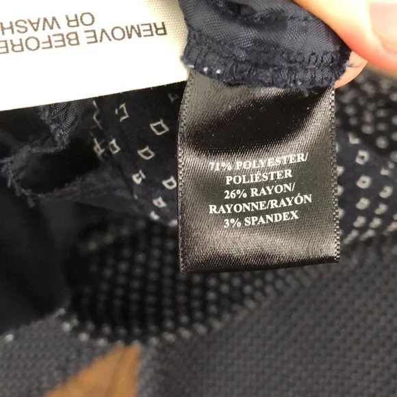 Ann Taylor dotted trousers in navy - Picture 4 of 6